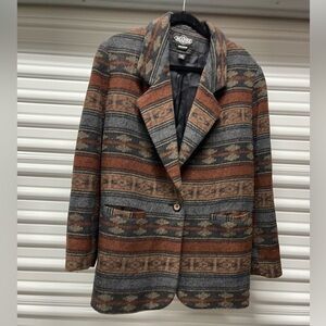 Vintage 90's BRAETAN Aztec Blazer.